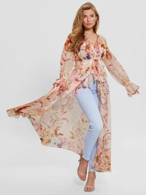 Eco Vanessa Printed Chiffon Duster