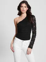 Liza One-Shoulder Lace Bodysuit