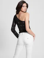 Liza One-Shoulder Lace Bodysuit