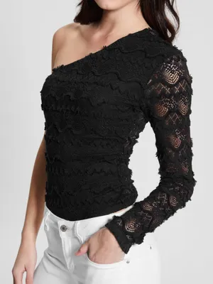 Liza One-Shoulder Lace Bodysuit