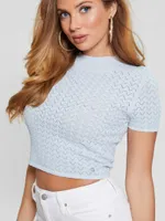 Julie Mock Neck Crop Top