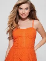 Leena Eyelet Mini Dress