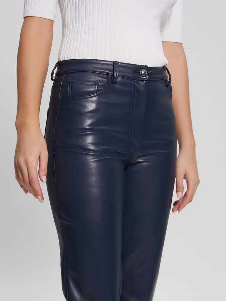 Kelly Faux-Leather Straight Pants