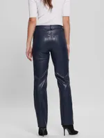 Kelly Faux-Leather Straight Pants