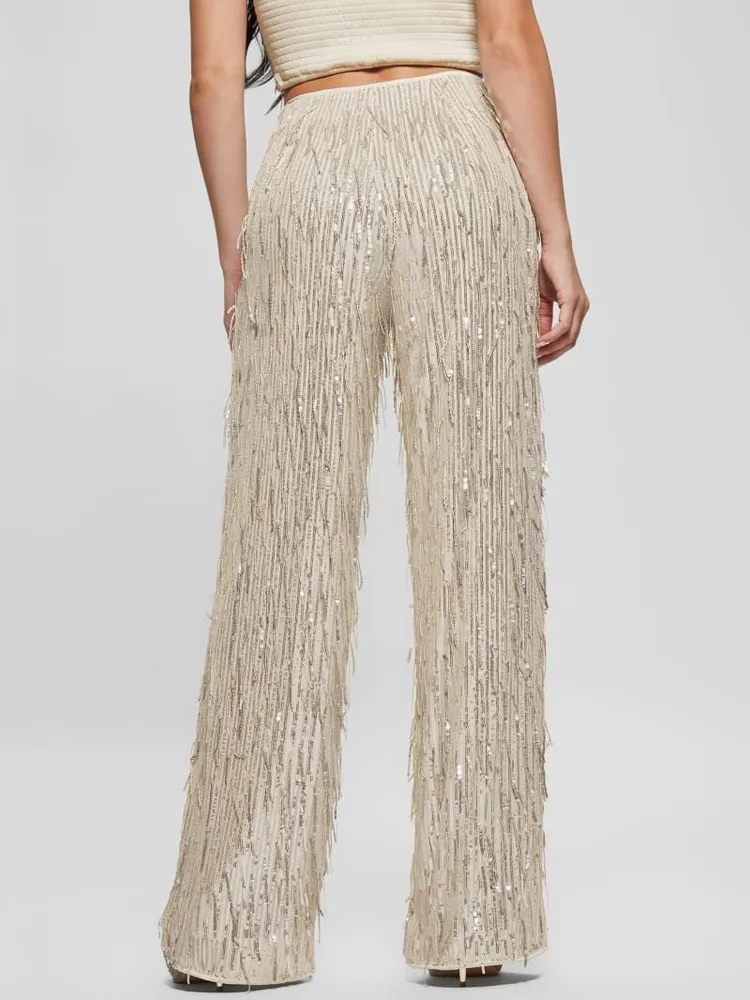 Heidi Sequin Fringe Pants