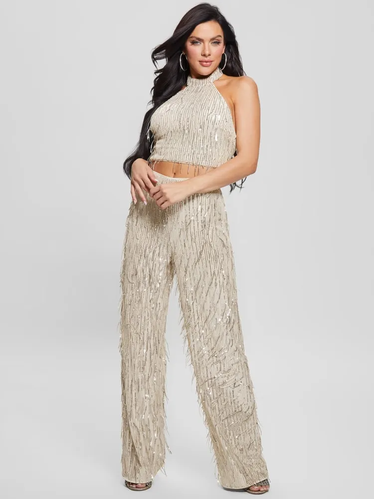 Heidi Sequin Fringe Pants