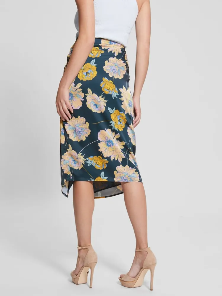 Eco Annie Floral Satin Skirt