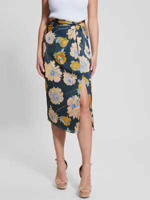 Eco Annie Floral Satin Skirt