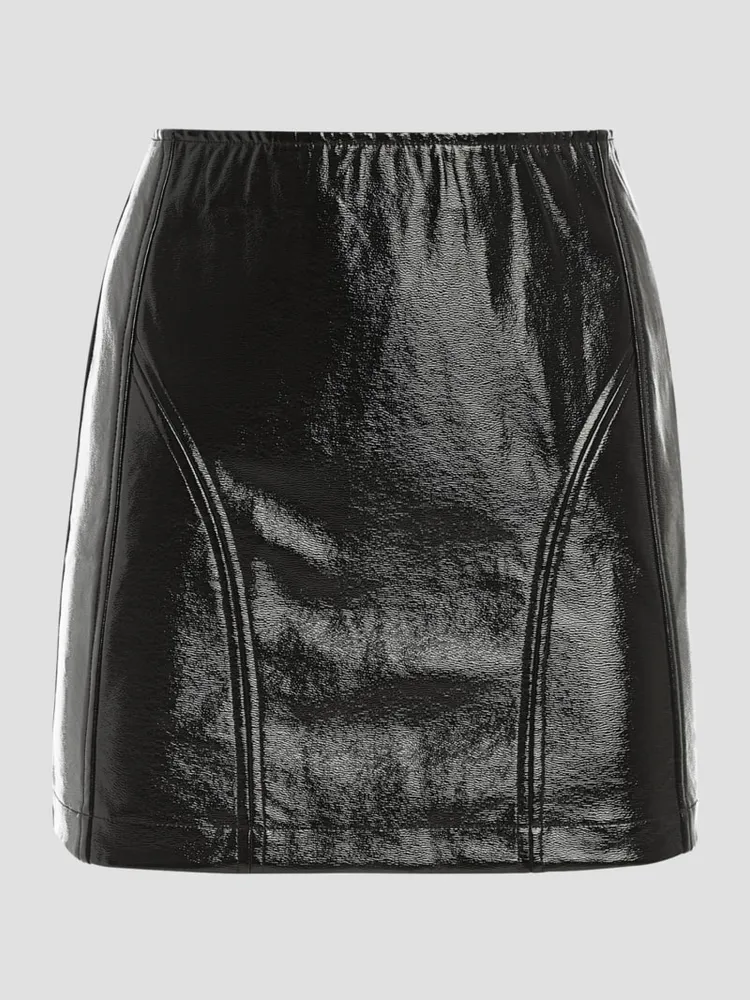 Emery Faux-Leather Mini Skirt