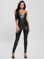 Lottie Faux-Leather Jumpsuit