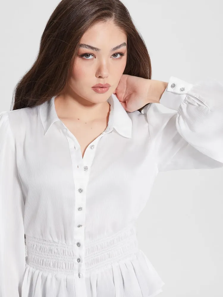 GUESS Eco Mandi Crystal Button Shirt