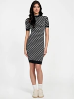 Lise Turtleneck Logo Sweater Dress