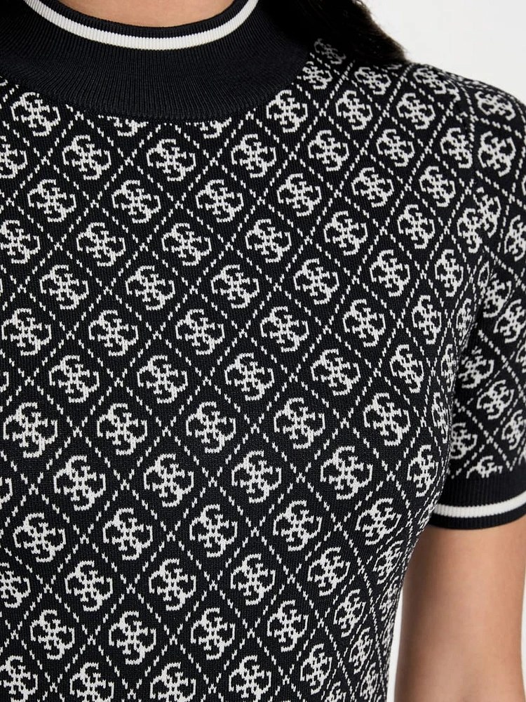 Lise Turtleneck Logo Sweater Dress