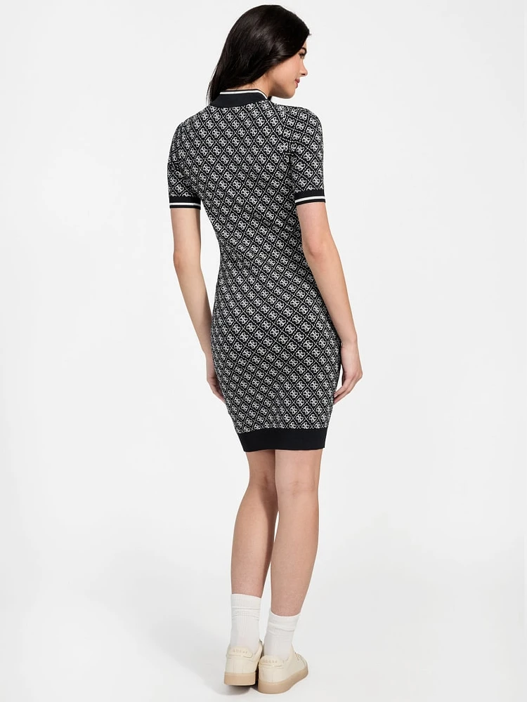 Lise Turtleneck Logo Sweater Dress