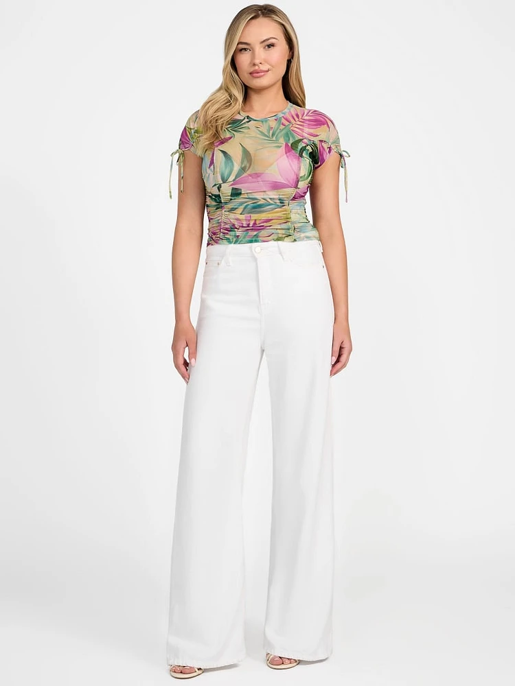 Eco Amaya Printed Mesh Top