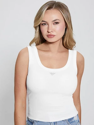 Eco Triangle Bling Ribbed Tank