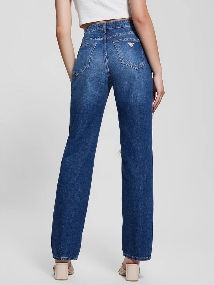 Eco Relaxed Straight Destroyed Jeans