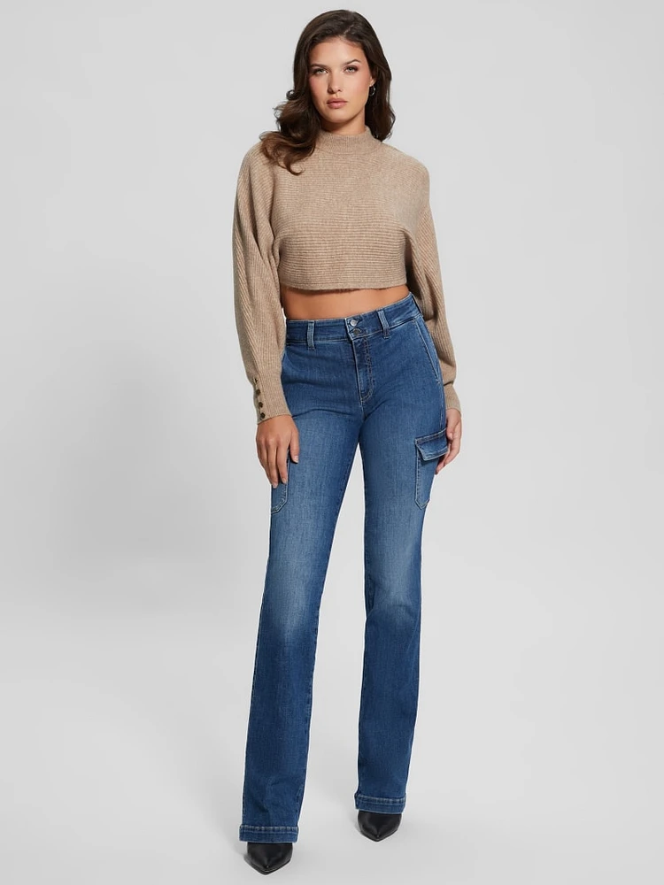 Cargo Mini Bootcut Jeans