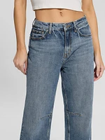 Eco High-Rise Barrel Leg Denim Jeans