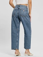 Eco High-Rise Barrel Leg Denim Jeans