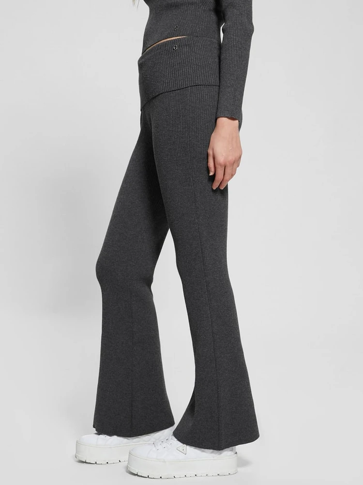 Eco Nina Foldover Rib Flare Leggings