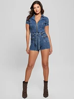 Eco Deana Belted Denim Romper