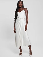 Eco Anastasia Midi Satin Skirt