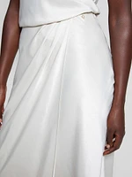 Eco Anastasia Midi Satin Skirt