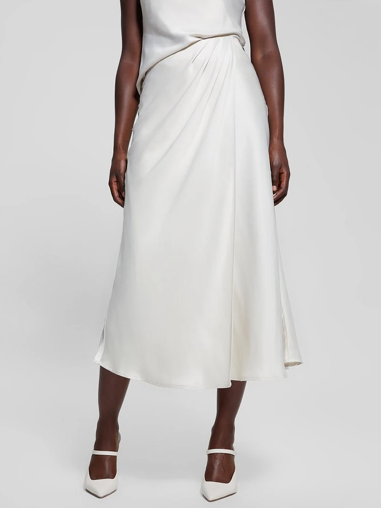 Eco Anastasia Midi Satin Skirt