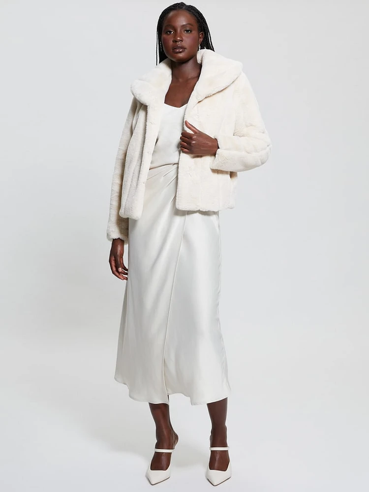 Eco Anastasia Midi Satin Skirt