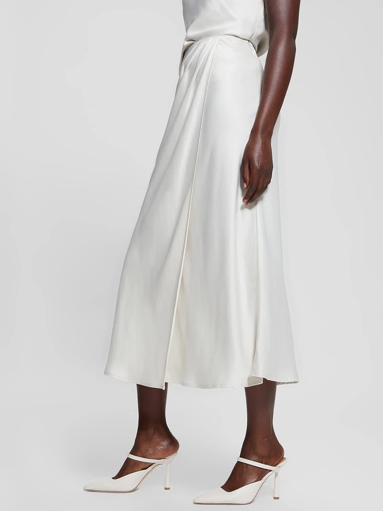 Eco Anastasia Midi Satin Skirt