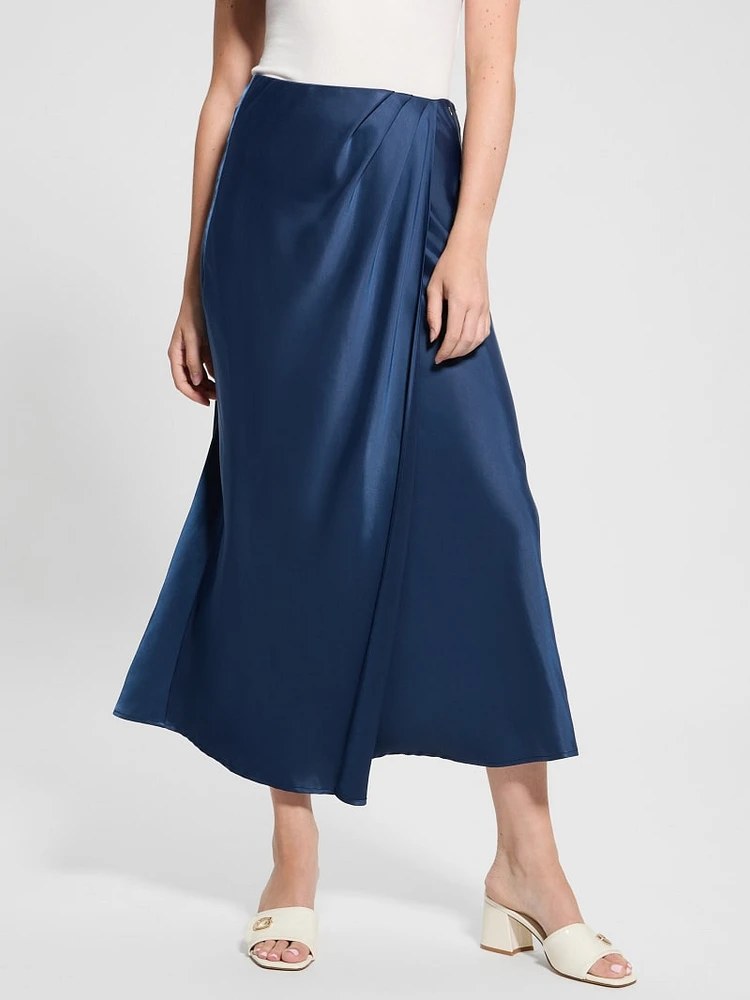 Eco Anastasia Midi Satin Skirt