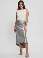 Eco Lilya Satin Midi Skirt