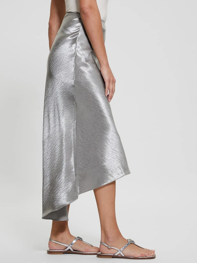 Eco Lilya Satin Midi Skirt