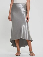 Eco Lilya Satin Midi Skirt