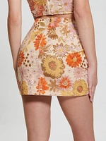 Fia Floral Sequin Skirt