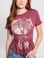 Eco Daisy Lace-Up Tee