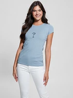 Eco Maze Rhinestone Triangle Logo Tee
