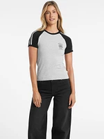 Slim Crest Logo Raglan Tee