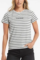 Classic Embroidered Logo Striped Tee