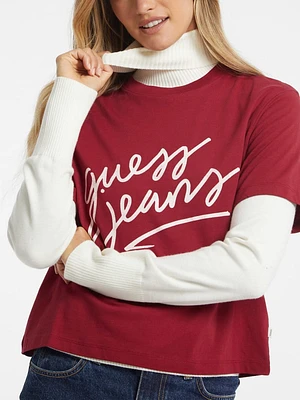Boxy Italic Logo Tee
