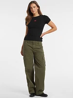 Slim Embroidered Logo Tee