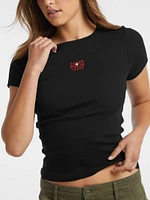 Slim Embroidered Logo Tee
