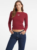 Slim Embroidered Logo Tee