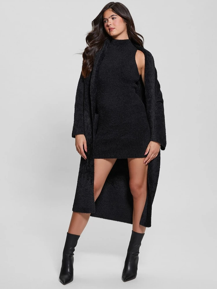 Vero Fuzzy Sweater Dress