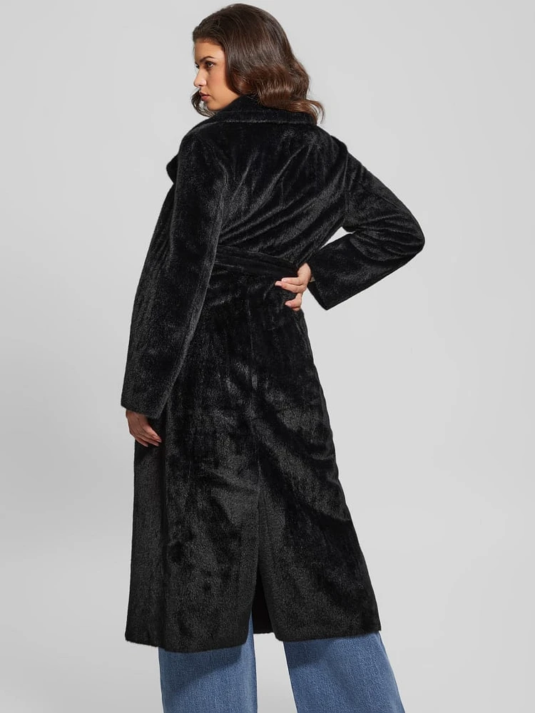 Ada Longline Faux-Fur Coat