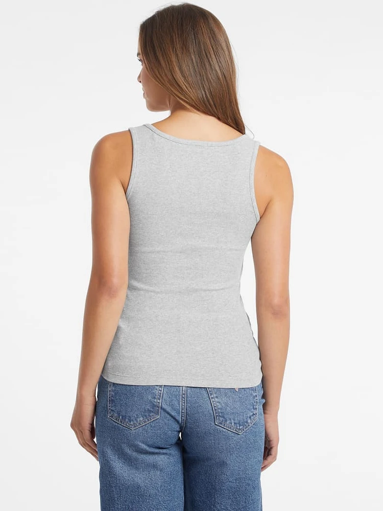 Slim Embroidered Logo Tank
