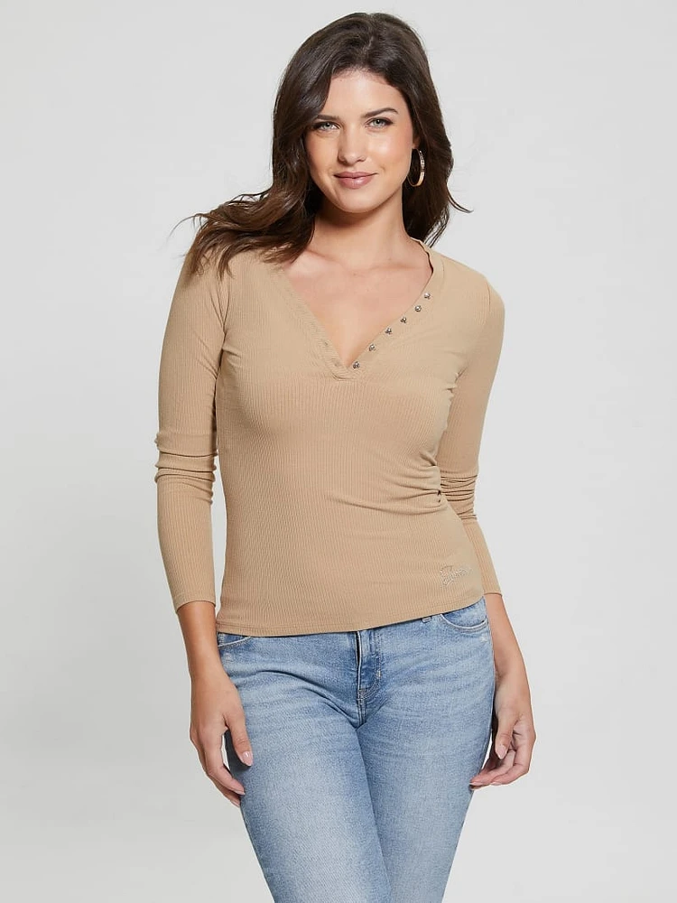 Eco Kyla Rib Henley Tee