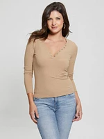 Eco Kyla Rib Henley Tee