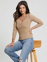 Eco Kyla Rib Henley Tee